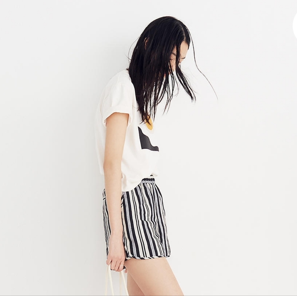 Madewell Pull-On Shorts Evelyn Stripe - Picture 4 of 10